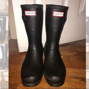 HUNTER BOOTS - Original Medium Height Black Boots